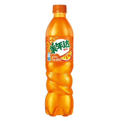 【美年达碳酸饮料】 美年达橙味汽水500ml瓶装【价格 图片 品牌 报价